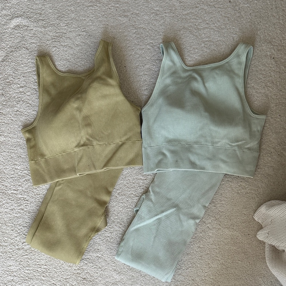 Mono B Olive and Mint Leggings Set